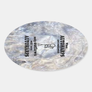 Oval-Aufkleber für Autoharps Ovaler Aufkleber