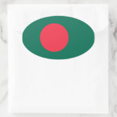 Oval-Aufkleber für Bangladesch Ovaler Aufkleber (Tasche)