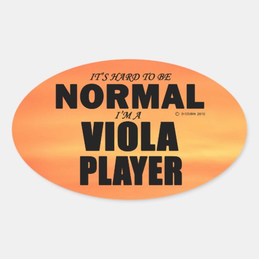 Oval-Aufkleber für den normalen Viola Player Ovaler Aufkleber (Vorderseite)