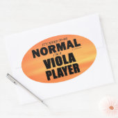 Oval-Aufkleber für den normalen Viola Player Ovaler Aufkleber (Umschlag)