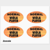 Oval-Aufkleber für den normalen Viola Player Ovaler Aufkleber (Blatt)