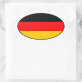 Oval-Aufkleber für deutsche Flagge Ovaler Aufkleber (Tasche)
