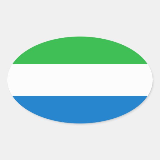 Oval-Aufkleber für die Flagge Sierra Leones Ovaler Aufkleber (Vorderseite)
