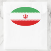 Oval-Aufkleber für die iranische Flagge Ovaler Aufkleber (Tasche)