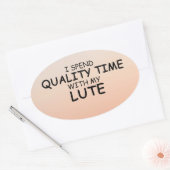 Oval-Aufkleber für die Qualitätszeit Ovaler Aufkleber (Umschlag)