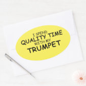 Oval-Aufkleber für die Qualitätszeit Ovaler Aufkleber (Umschlag)