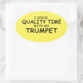 Oval-Aufkleber für die Qualitätszeit Ovaler Aufkleber (Tasche)