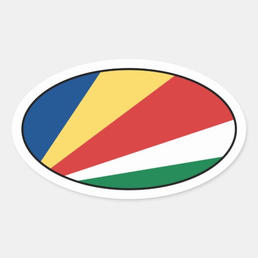 Oval-Aufkleber für die Seychellen Ovaler Aufkleber (Vorderseite)