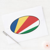 Oval-Aufkleber für die Seychellen Ovaler Aufkleber (Umschlag)