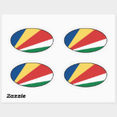 Oval-Aufkleber für die Seychellen Ovaler Aufkleber (Blatt)