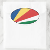 Oval-Aufkleber für die Seychellen Ovaler Aufkleber (Tasche)