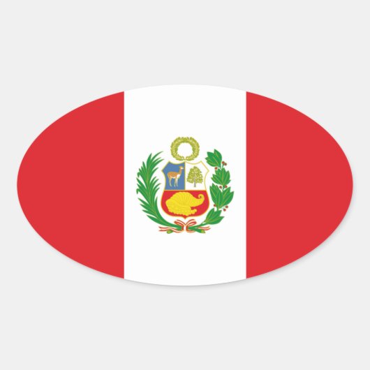 Oval-Aufkleber für die Staatsflagge Ovaler Aufkleber (Vorderseite)