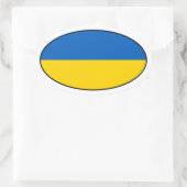 Oval-Aufkleber für die Ukraine Ovaler Aufkleber (Tasche)