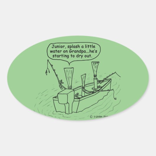 Oval-Aufkleber für Fischrogen Ovaler Aufkleber (Vorderseite)