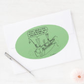 Oval-Aufkleber für Fischrogen Ovaler Aufkleber (Umschlag)