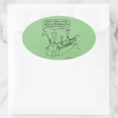 Oval-Aufkleber für Fischrogen Ovaler Aufkleber (Tasche)