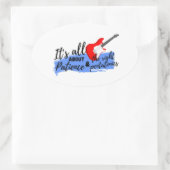 Oval-Aufkleber für Gitarre Ovaler Aufkleber (Tasche)