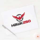 Oval-Aufkleber für Hawk 250-Logos Ovaler Aufkleber (Umschlag)