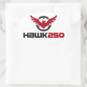 Oval-Aufkleber für Hawk 250-Logos Ovaler Aufkleber (Tasche)