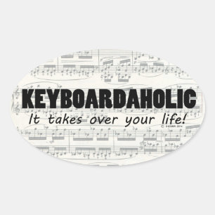 Oval-Aufkleber für Keyboardaholien Ovaler Aufkleber