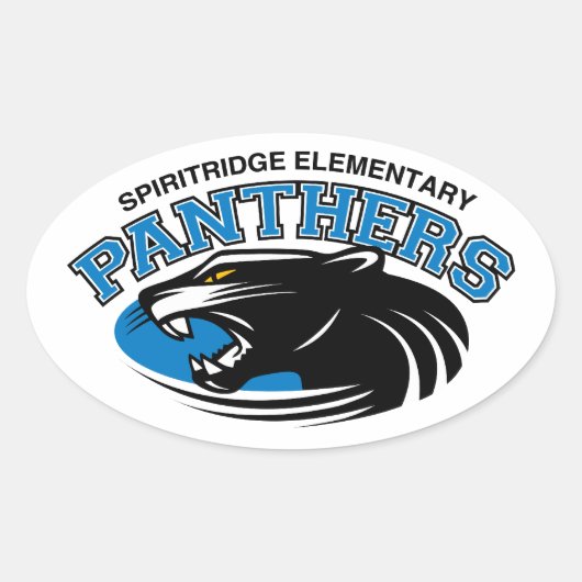 Oval-Aufkleber für klassische Panther Ovaler Aufkleber (Vorderseite)