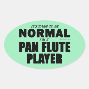 Oval-Aufkleber für normale Pan Flute Player Ovaler Aufkleber