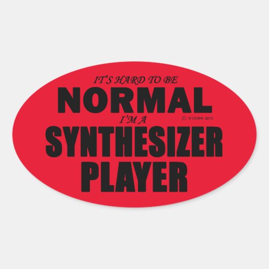 Oval Aufkleber für normale Synthesizer Player (Vorderseite)
