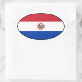 Oval-Aufkleber für Paraguay Ovaler Aufkleber (Tasche)