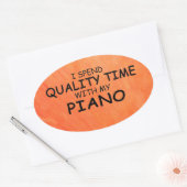 Oval-Aufkleber für Piano-Qualität Ovaler Aufkleber (Umschlag)