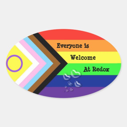 Oval-Aufkleber für Redox Ovaler Aufkleber (Vorderseite)
