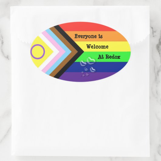 Oval-Aufkleber für Redox Ovaler Aufkleber (Tasche)