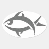 Oval-Aufkleber für Stammfische Ovaler Aufkleber (Vorderseite)