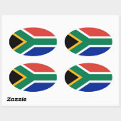 Oval-Aufkleber für Südafrika Ovaler Aufkleber (Blatt)