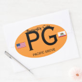 Oval-Aufkleber im europäischen Stil von Pacific Gr Ovaler Aufkleber (Umschlag)