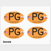 Oval-Aufkleber im europäischen Stil von Pacific Gr Ovaler Aufkleber (Blatt)