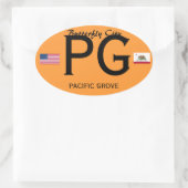 Oval-Aufkleber im europäischen Stil von Pacific Gr Ovaler Aufkleber (Tasche)