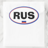 Oval-Aufkleber im russischen Stil Ovaler Aufkleber (Tasche)