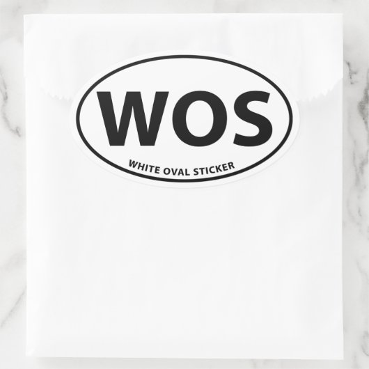 Oval-Aufkleber Ovaler Aufkleber (Tasche)