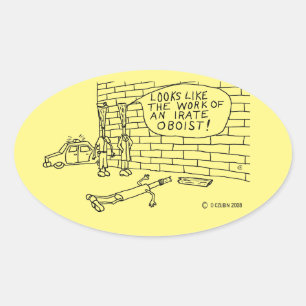 Oval-Aufkleber Ovaler Aufkleber