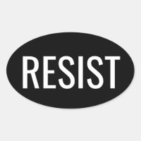 Oval-Aufkleber RESIST