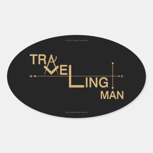 Oval Auto Aufkleber für Reisende (Vorderseite)