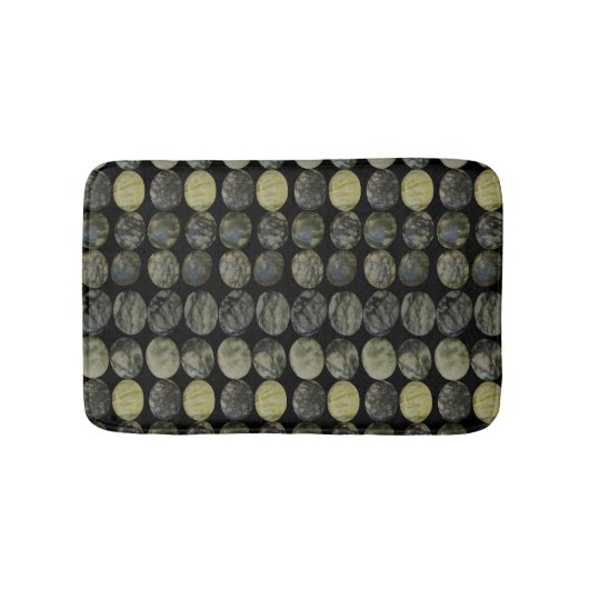 Oval Banded Agate Gemstone Horizontales Muster Badematte (Vorderseite)