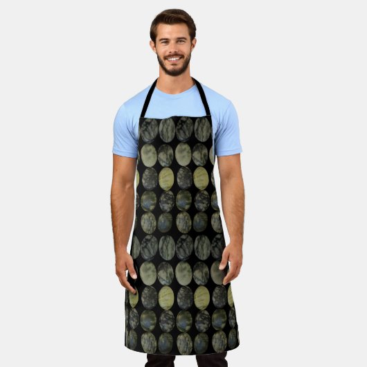 Oval Banded Agate Gemstone Horizontales Muster Schürze (Getragen)