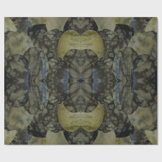 Oval Banded Agate Gemstone Vierteiliges Muster Geschenkpapier (Flach)