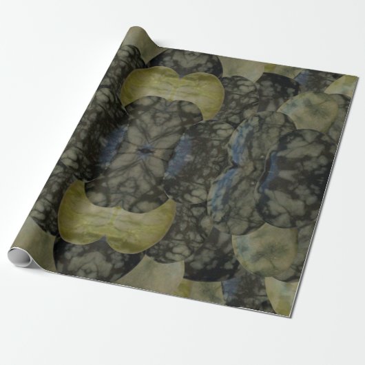 Oval Banded Agate Gemstone Vierteiliges Muster Geschenkpapier (Ungerollt)