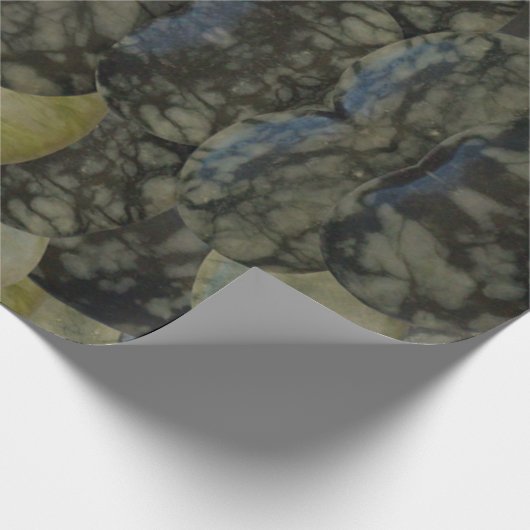 Oval Banded Agate Gemstone Vierteiliges Muster Geschenkpapier (Ecke)