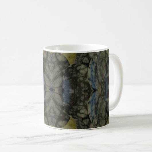Oval Banded Agate Gemstone Vierteiliges Muster Kaffeetasse (VorderseiteRechts)