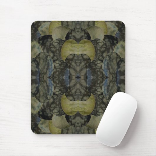 Oval Banded Agate Gemstone Vierteiliges Muster Mousepad (Mit Mouse)