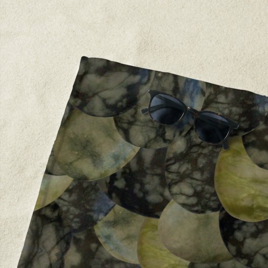 Oval Banded Agate Gemstone Vierteiliges Muster Strandtuch (Beispiel)