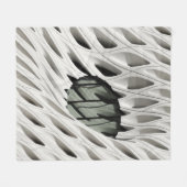 Oval black tint glass panel on white surface fleecedecke (Vorderseite (Horizontal))